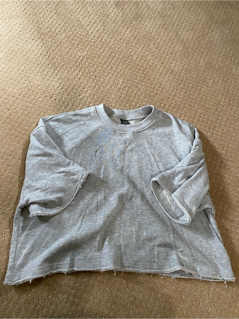 wild fable Light Gray woman’s Cropped Short Sleeve Tee